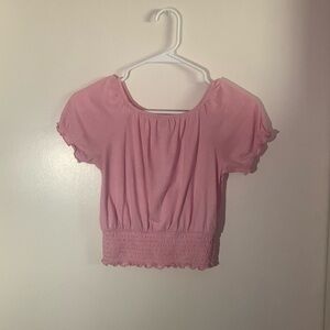 Old Navy girls pink short sleeve shirt. M(8)